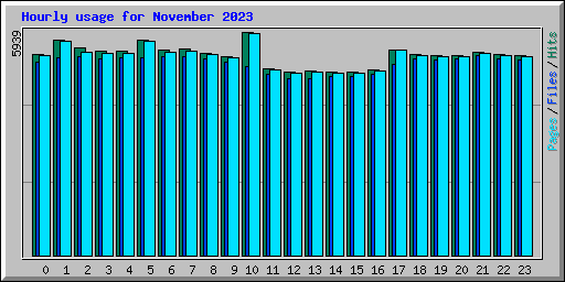 Hourly usage for November 2023