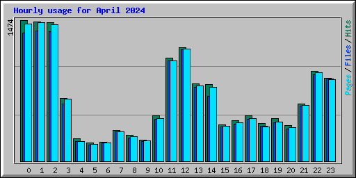 Hourly usage for April 2024