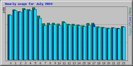 Hourly usage for July 2024