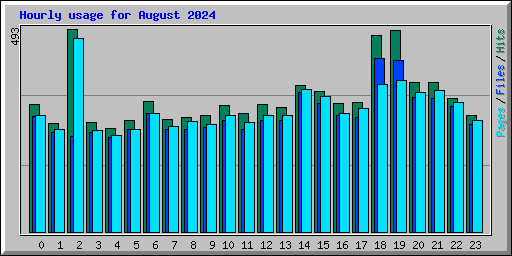 Hourly usage for August 2024