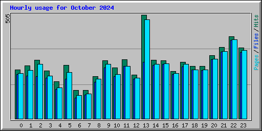 Hourly usage for October 2024